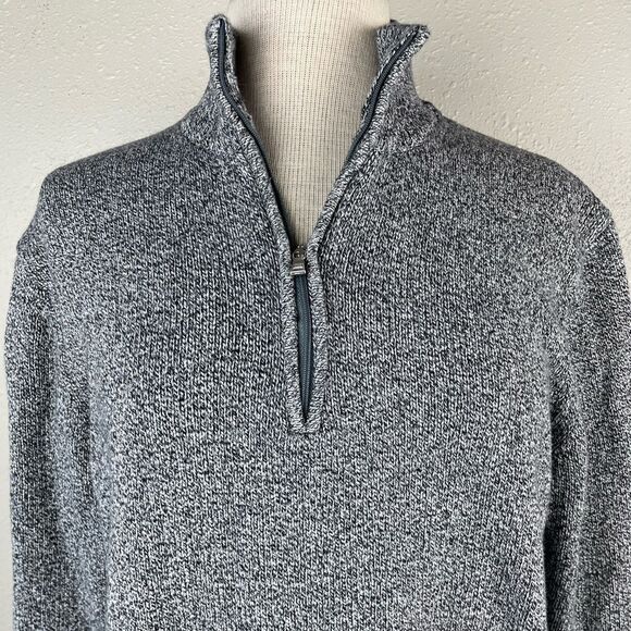 Calvin Klein Quarter Zip Long Sleeve Sweater Top Size L EUC - Picture 2 of 6